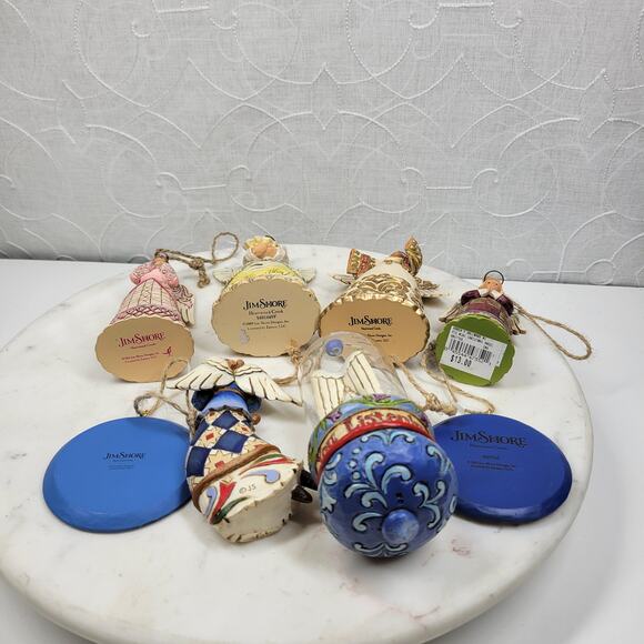 Jim Shore Heartwood Creek Angel Ornament Lot of 8 Christmas Figurines Holiday - Picture 9 of 15